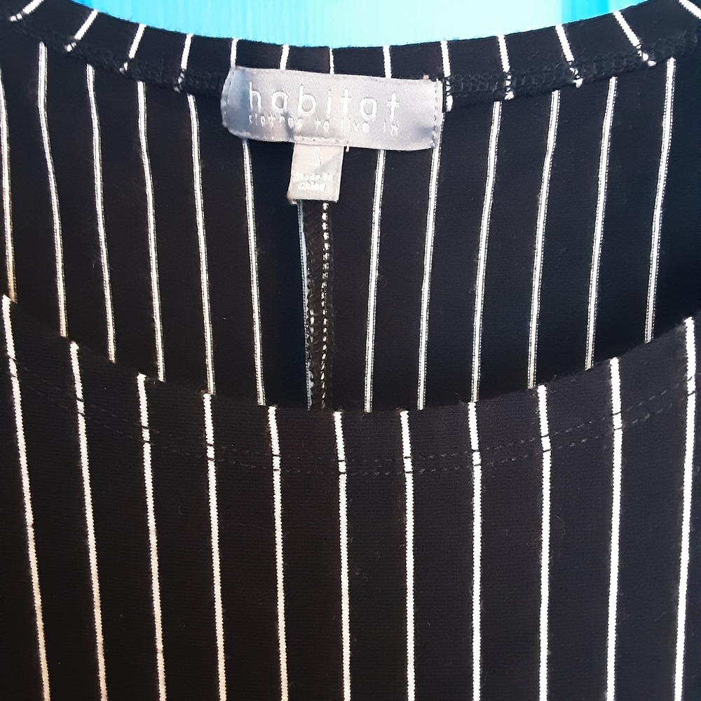 Habitat Black and White Striped Top